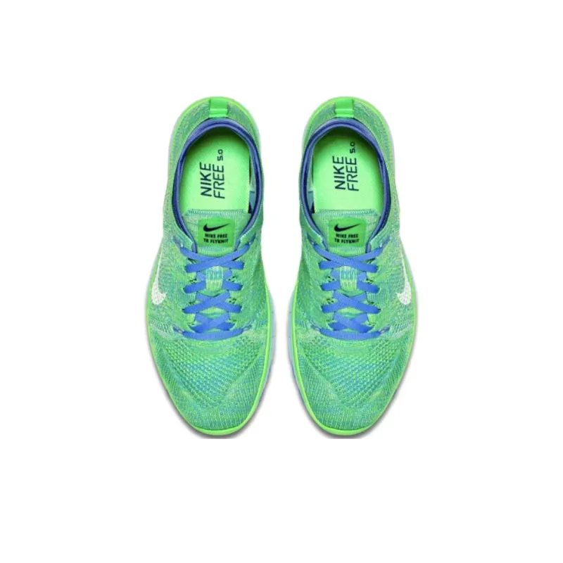 Nike Free Tr Flyknit Voltage Green Chalk Blue Women's-3