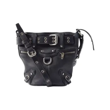 Balenciaga Cow Leather Bucket Bag, Shoulder Bag, Crossbody Bag Extra Small Women's Black