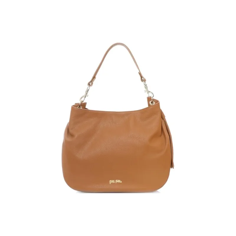 Folli Follie Leather Crossbody Bag Shoulder Bag Unisex Brown-0