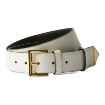 PRADA Triangle logo Leather Belt