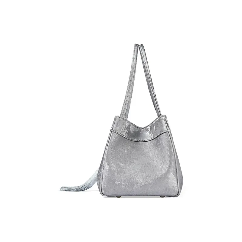 TUCANO PU Shoulder Bag, Crossbody Bag, Handbag Regular Women's Silver/Girly Pink-2