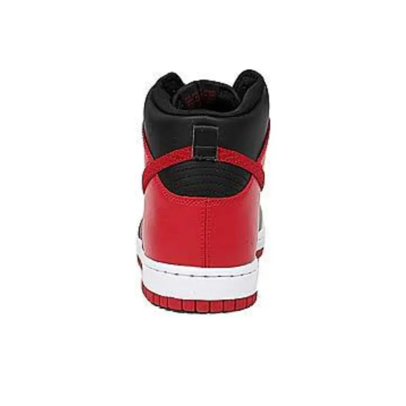 Nike Dunk High Anti-Slip Wear-Resistant High-Top Skateboard Shoes Men's Black Red-3