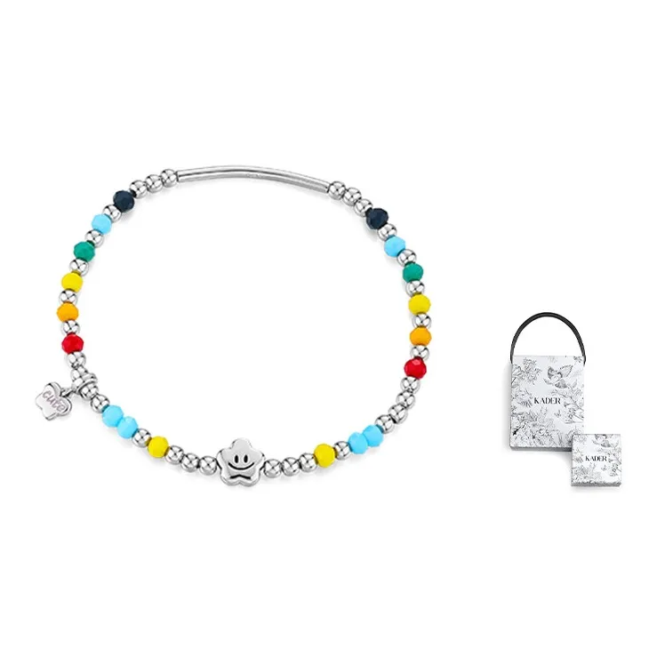 KADER 925 Sterling Silver Synthetic Cubic Zirconia/Rhinestone Bracelets Women's Macron Color-4
