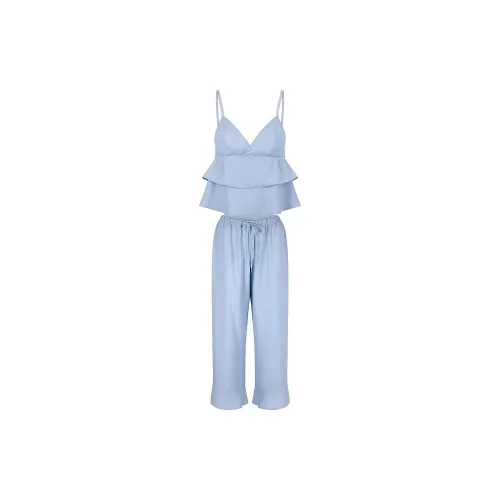 Victoria's Secret PINK ADORE ME Brigita PJ Set/Chambray Blue Pajama Set Women's Blue