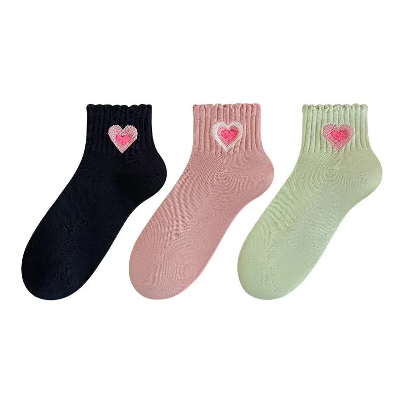 XXLLG Spring And Fall Short Socks Women's 3 Pack-4