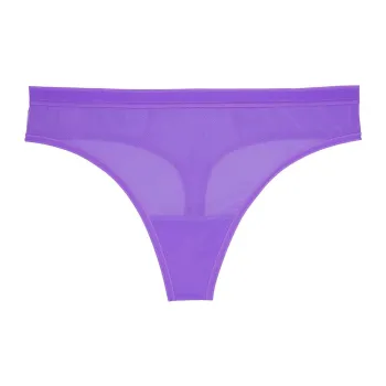 Victoria's Secret PINK CURVY COUTURE Sheer Mesh High-Cut Panty/NV Underpants Women's 1 Pack Purple