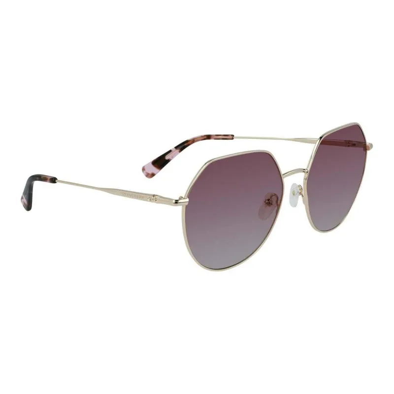 LONGCHAMP Irregular Shape Sunglasses Women's Gold-7