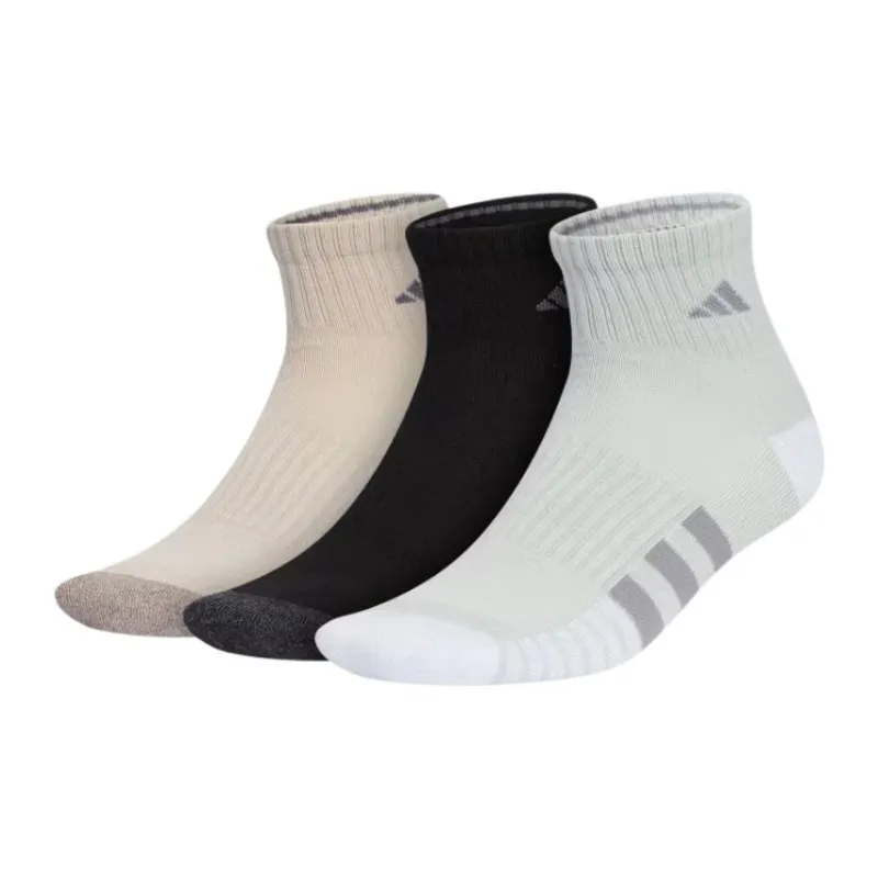 Adidas Ankle Socks Men's 3 Pack Beige Black Dark Olive-0
