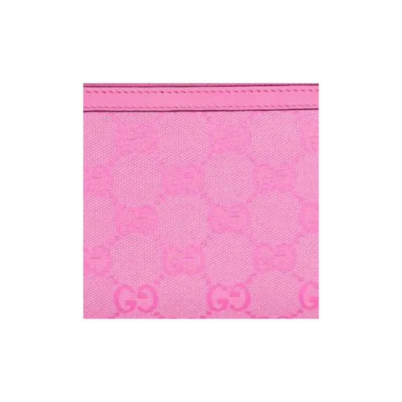 GUCCI Canvas With Leather Trim Wallet Women's Pink-4