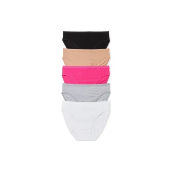 Victoria's Secret PINK VICTORIA'S SECRET 5-PackStretchCottonHigh-LegBrief Underpants Women's 5 Pack Multicolor