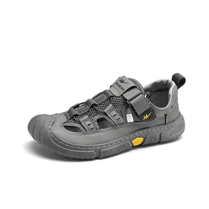 Binary Slip Resistant, Abrasion Resistant, Waterproof, And Breathable Lightweight Low Top Casual Shoes Men's Gray-1
