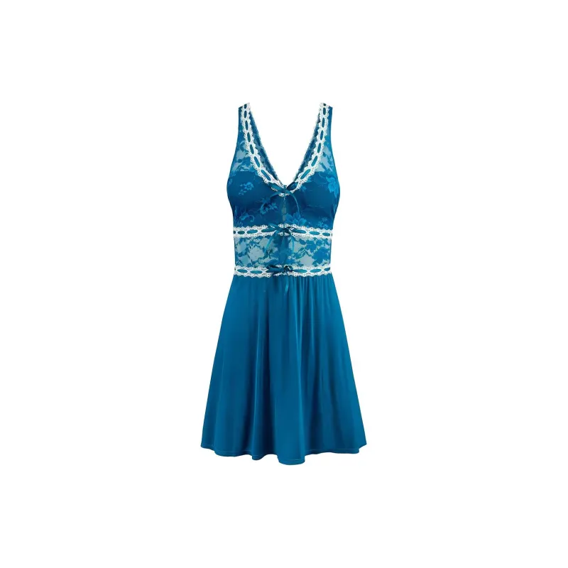 Victoria's Secret PINK ADORE ME Eliana Slip / Blue Sapphire Nightgown Women's Sapphire-0