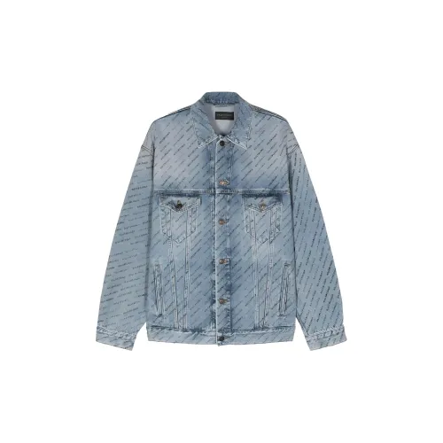 Balenciaga Denim Jackets Men Blue