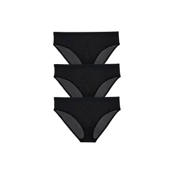 Victoria's Secret CURVY COUTURE Sheer Mesh High Cut Brief 3 Pack Underpants Women's 3 Pack Black