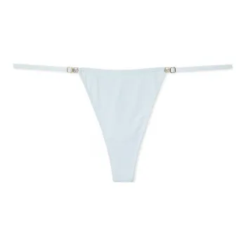 Victoria's Secret LOVE CLOUD Adjustable String Thong Panty / BB Underpants Women's 1 Pack Light Blue
