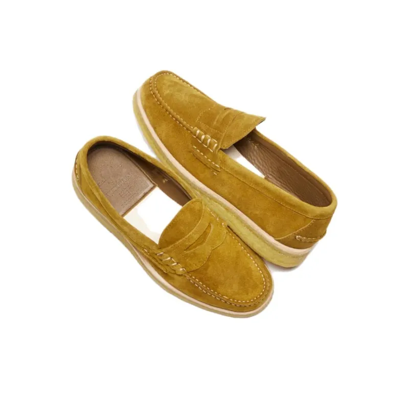 YUKETEN Loafers Men's Yellow Brown-3