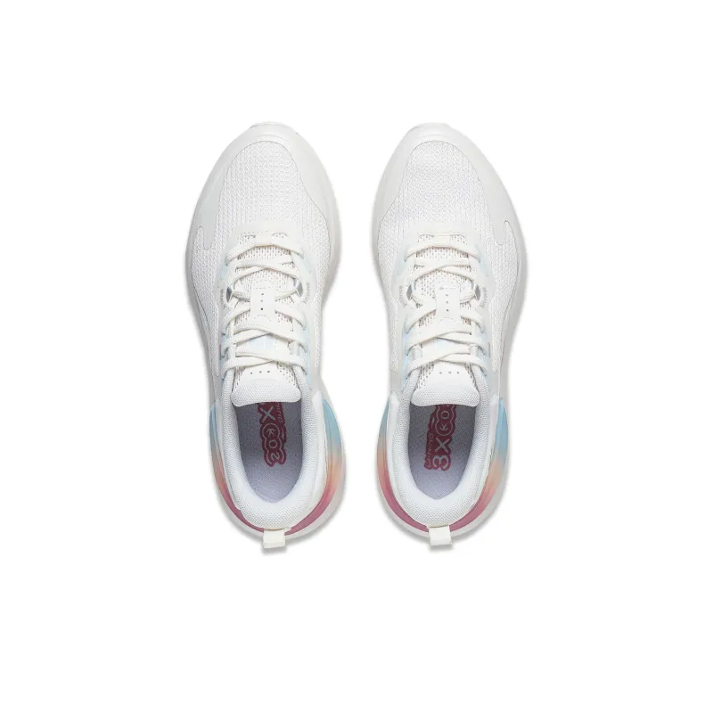 LiNing EazGo Slip Resistant, Abrasion Resistant, Breathable Low Top Running Shoes Women's Champagne White-4
