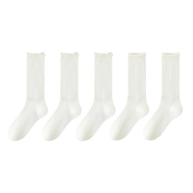 MIIOW Mid Calf Socks Women's 5 Pack-14