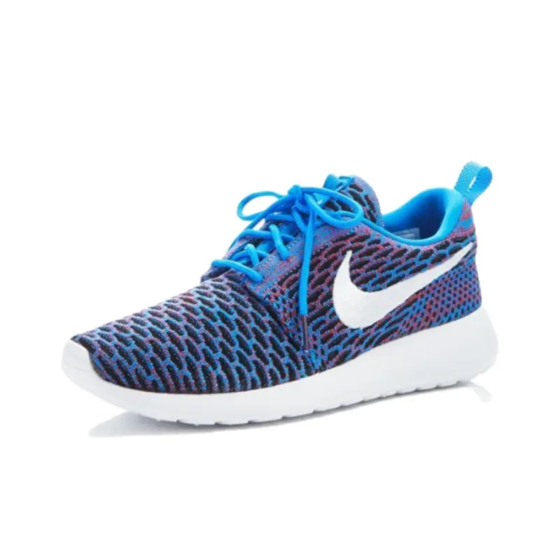 Nike Roshe One Flyknit Photo Blue/White University Red Black Women's-2