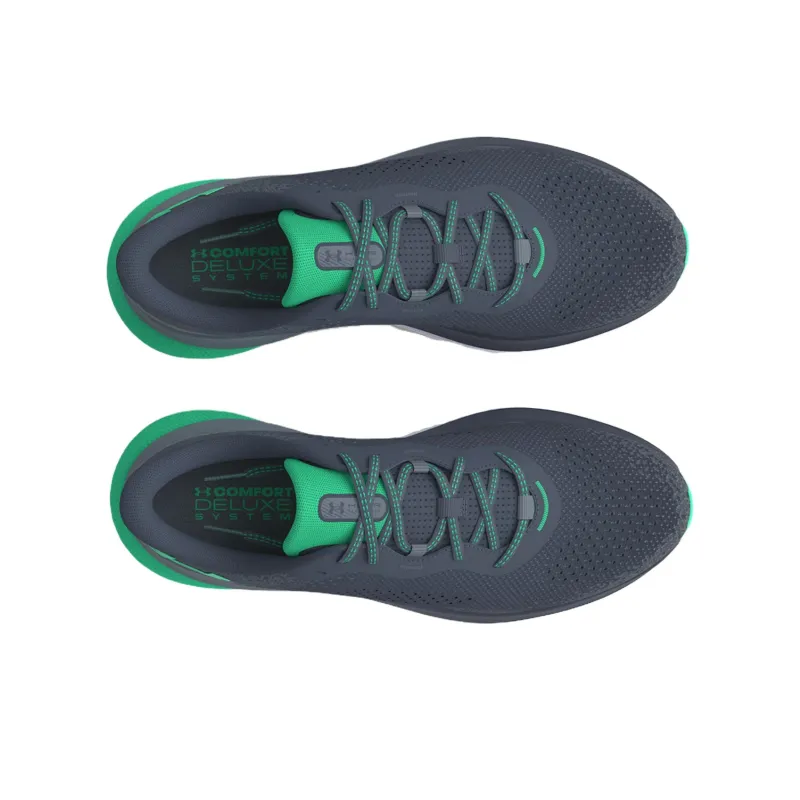 Under Armour HOVR Turbulence Cushioning Wear Resistant Low Top Casual Running Shoes Men's Gray Black Green-3