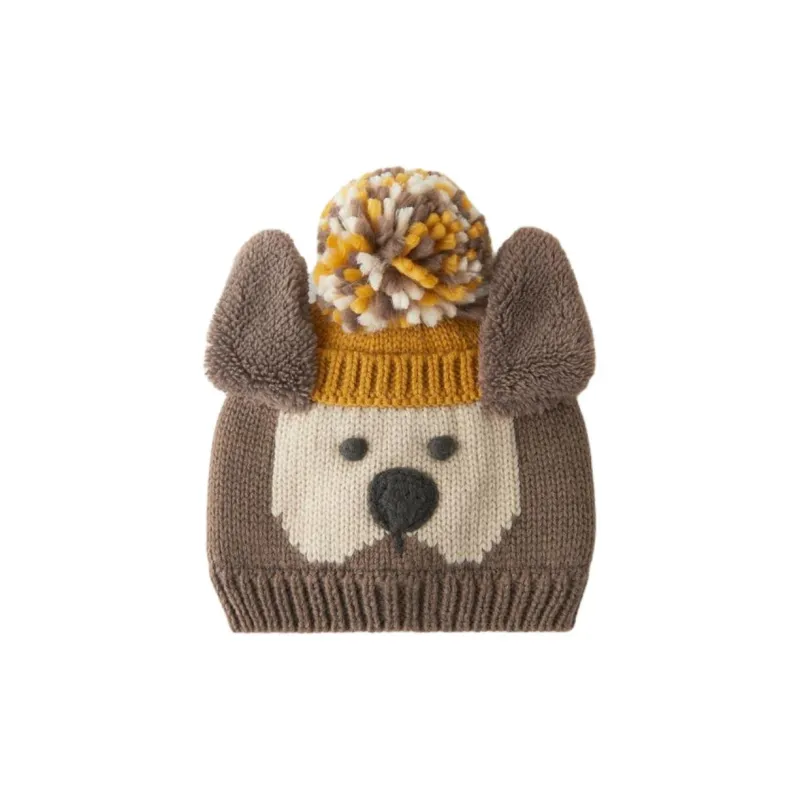 ZARA Acrylic Polyester Cotton Beanies Kids' Brown-0