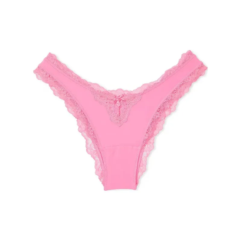 Victoria's Secret DREAM ANGELS Smooth & Lace Brazilian Pant Underpants Women's Pink-0