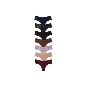 Victoria's Secret NEW! 5-Pack No-Show Thong Panties Underpants Women's 7 Pack Multicolor