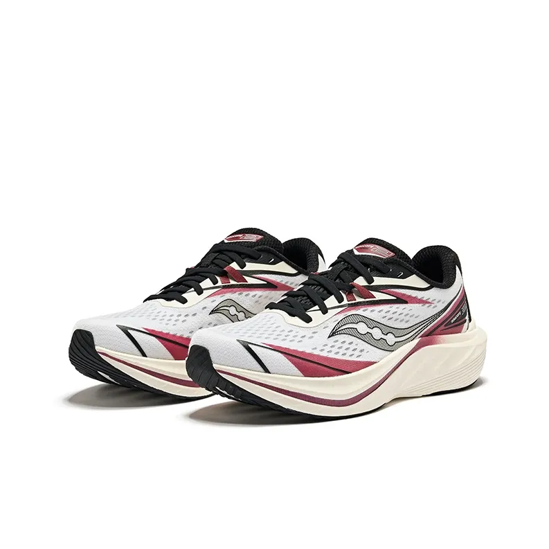 Saucony Slay 2 Low Top Running Shoes Men's White Black Red-2