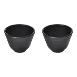 Ribbed-60ML Cast Iron Cup (2 Pack)