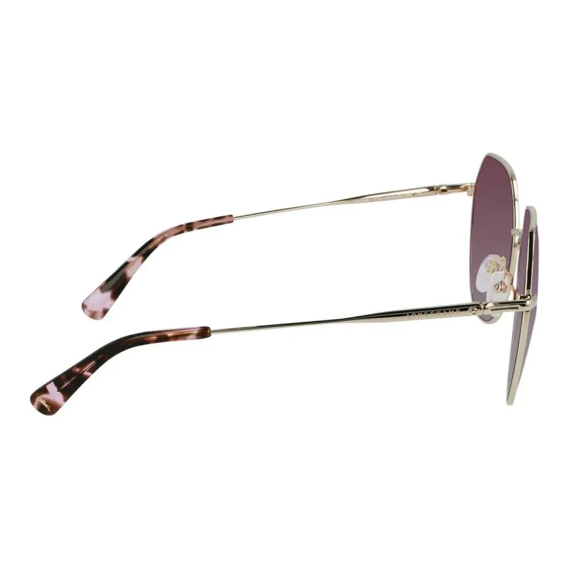 LONGCHAMP Irregular Shape Sunglasses Women's Gold-6