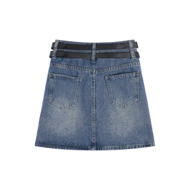 COVT Denim Short Skirts Women's Blue-1