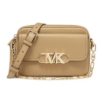 MICHAEL KORS PARKER Cow Leather Camera Bag, Shoulder Bag, Crossbody Bag Medium Size Women's Camel