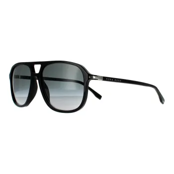 HUGO BOSS Plastic Aviator Sunglasses Men's Black