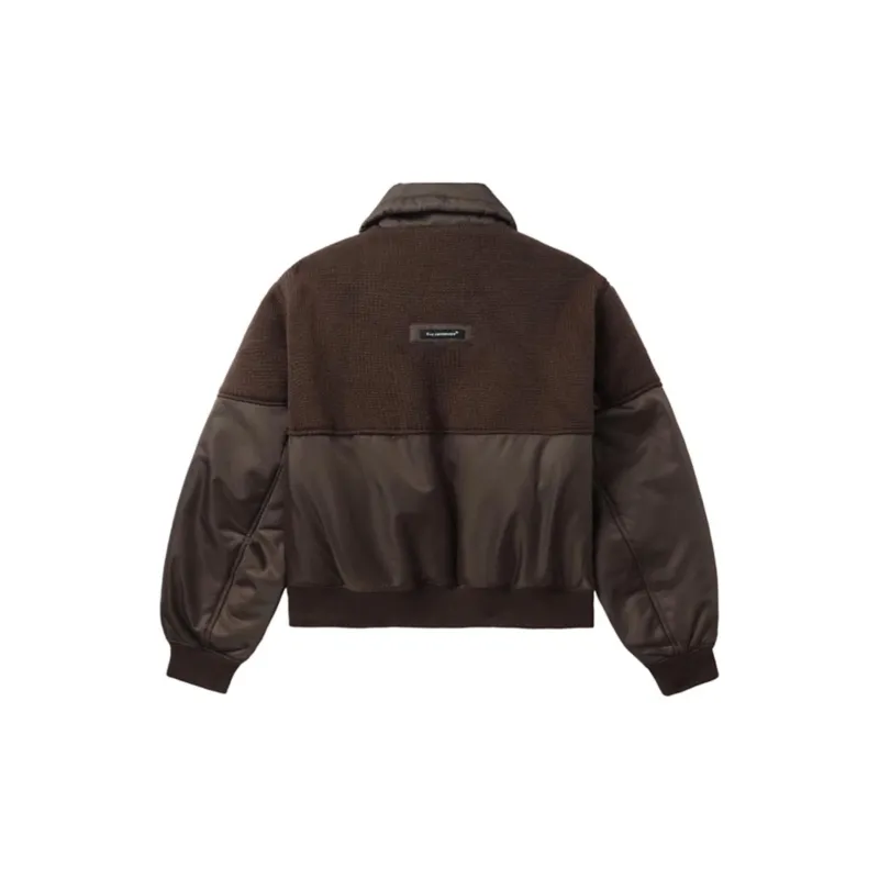 FIVE CM Logo appliqué Knitted panel Bomber Jacket-1
