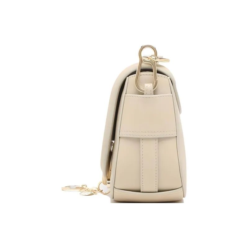 See By Chloe Leather Crossbody Bag Shoulder Bag Women's Beige-3