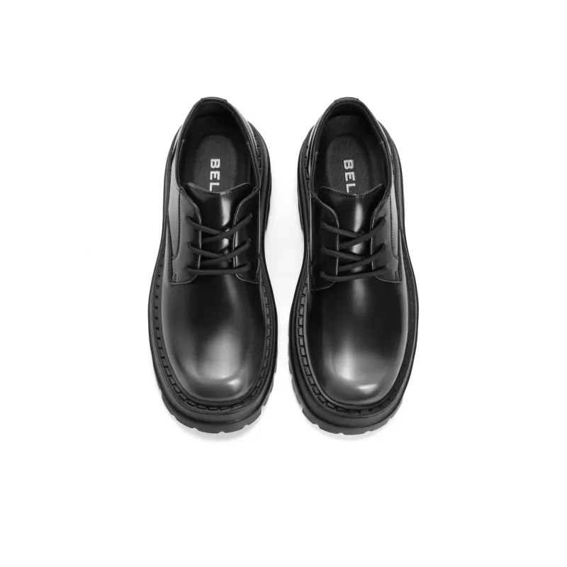 BELLE Dress Shoes Men Low Top Black-2
