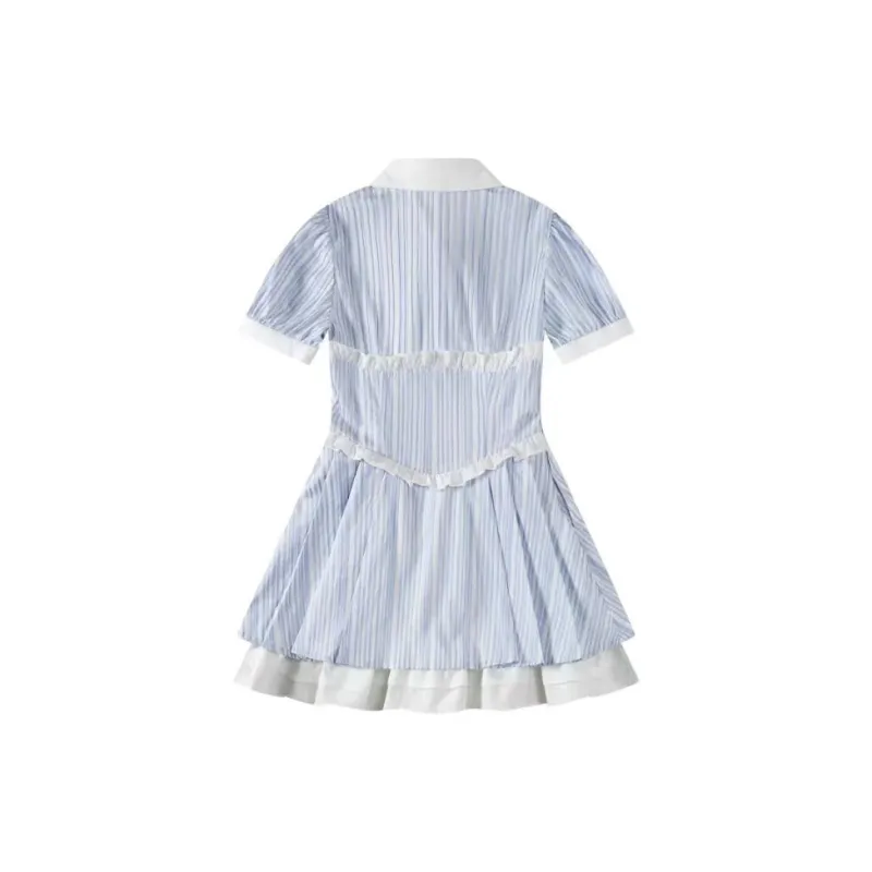 PAZZO Short Sleeved Dress Women's Sky Blue-1