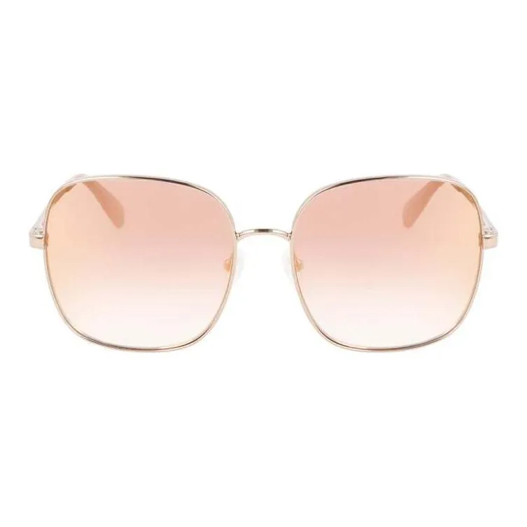 LONGCHAMP Square Sunglasses Women's Silver-1