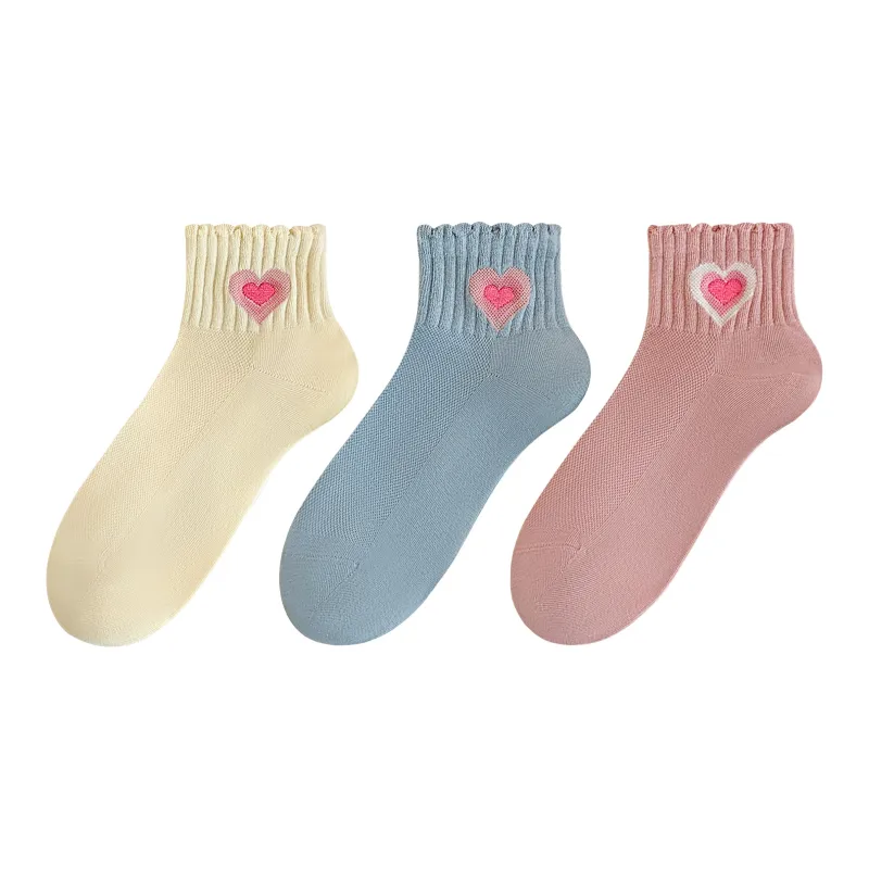 XXLLG Spring And Fall Short Socks Women's 3 Pack-1