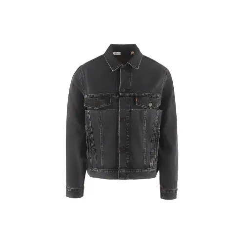 Vetements Denim Jackets Men Black