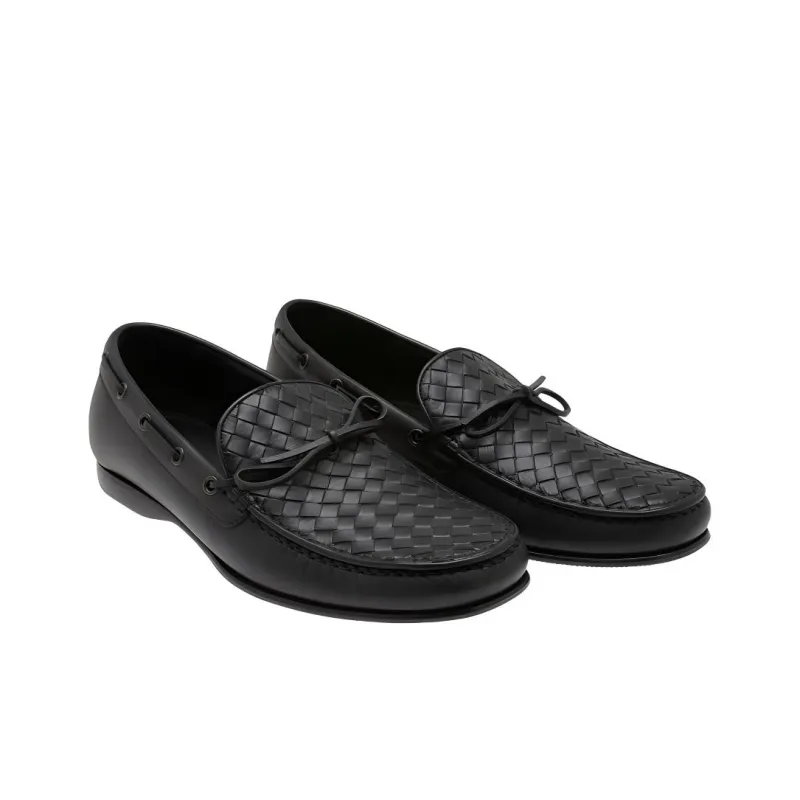 Bottega Veneta Boat Shoes Men's Black-2