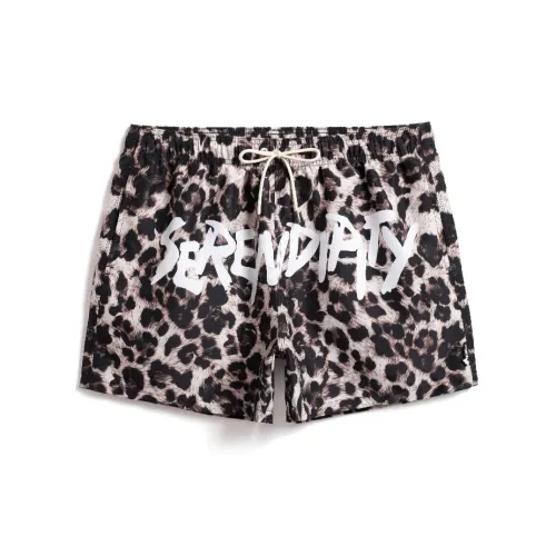 GAILANG Beach Shorts Men Leopard Letter