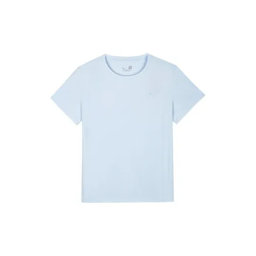 QIAODAN T-Shirts Women's Lightweight Transparent Blue