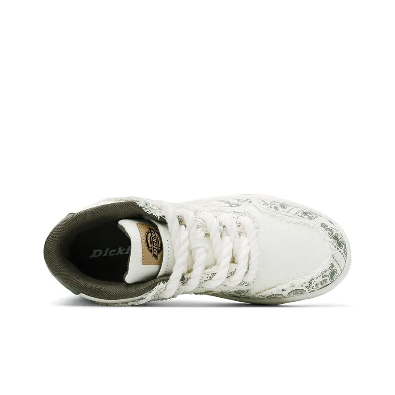 Dickies Low Top Skateboard Shoes Unisex White Porcelain Gray-2