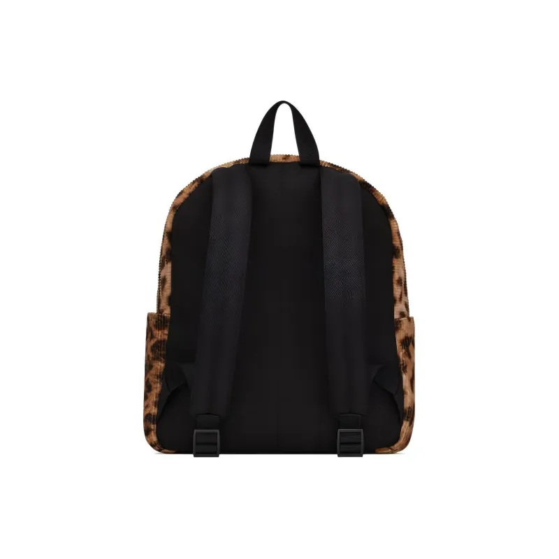 SAINT LAURENT Nux Cotton Backpack Men's Leopard-1
