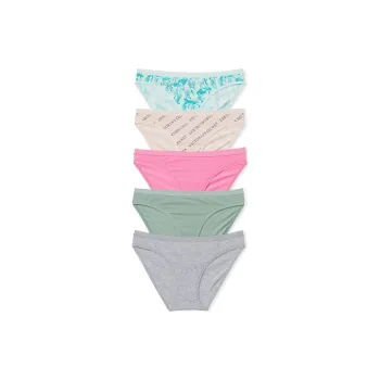Victoria's Secret PINK VICTORIA'S SECRET 5-Pack Stretch Cotton Bik Panties/PM Underpants Women's 5 Pack Multicolor