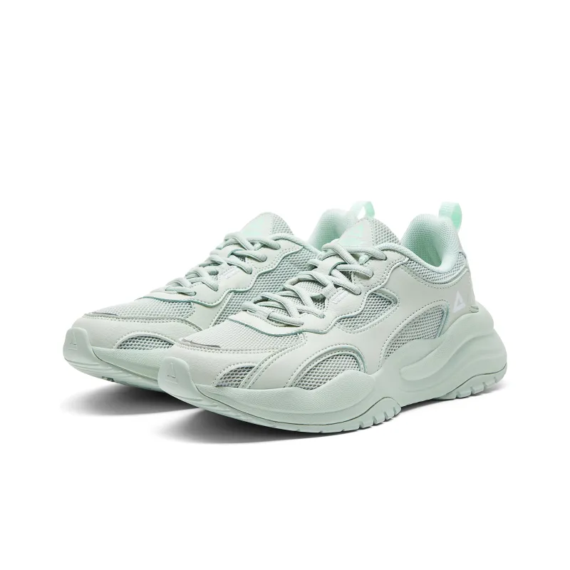 PEAK Cushioned Wear Resistant Breathable Slip Resistant Low Top Casual Shoes Women's Pea Green-2