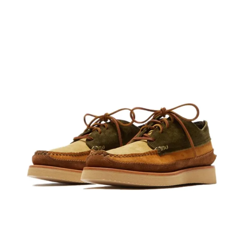 YUKETEN Loafers Men's Camel Green-2