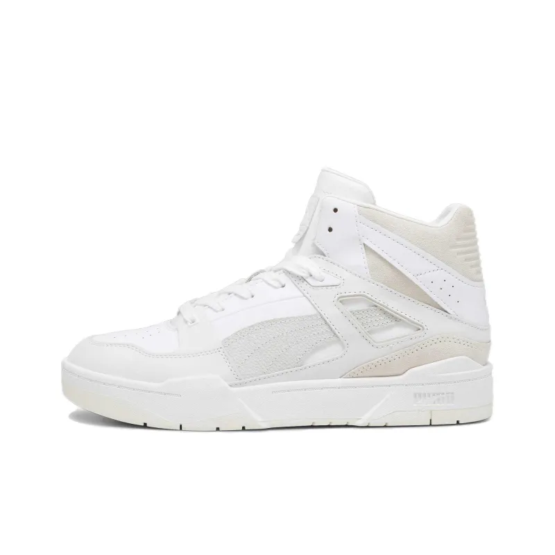 PUMA Slipstream Hi Lux II Anti-Slip Wear-Resistant High-Top Skateboard Shoes Unisex White-0