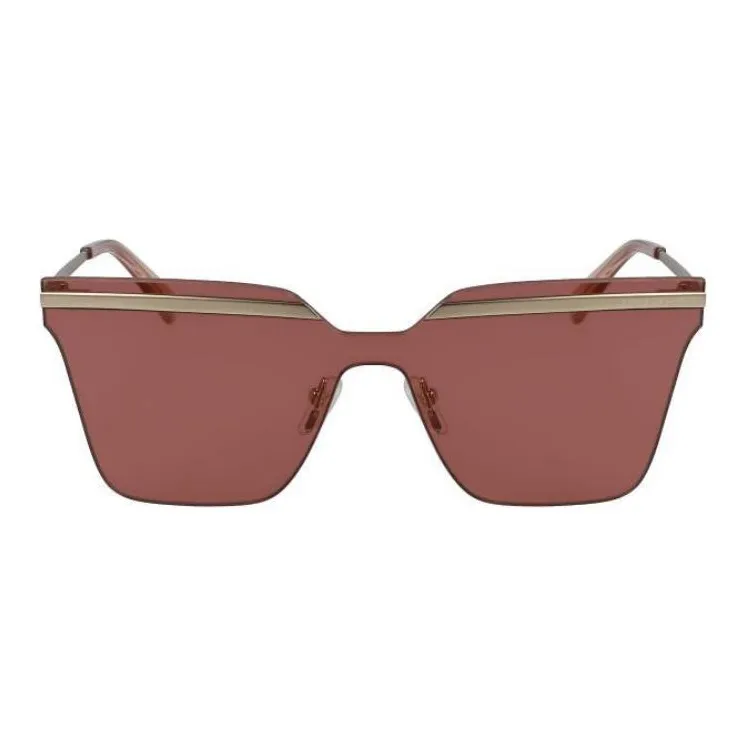 LONGCHAMP Irregular Shape Sunglasses Unisex Gold-1